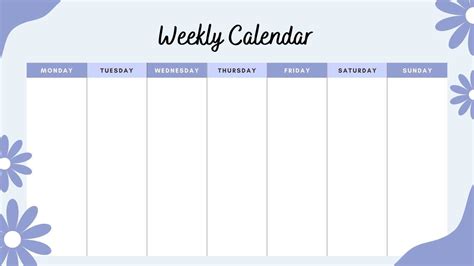 cute weekly calendar template Reader