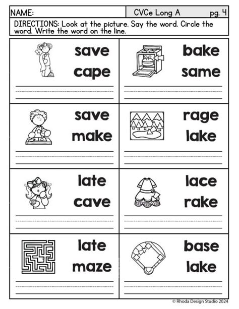 cvce long vowel worksheets PDF