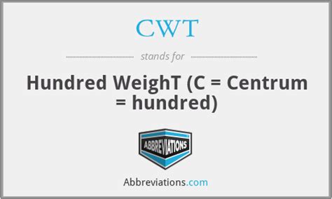 cwt weight