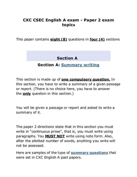 cxc english paper 2 2014 Reader