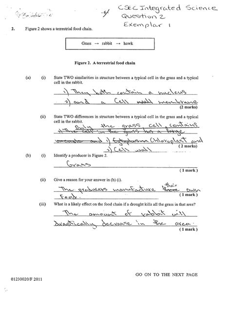 cxc integrated science past papers 2009 Doc