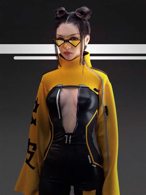 cyberpunk female outfit