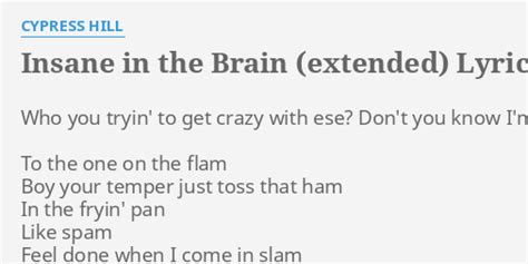 cypress hill insane in the brain lyrics