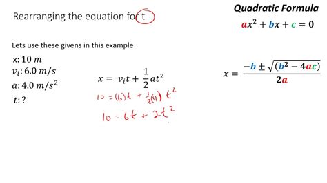 d = vit + 1/2a*t^2