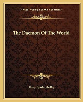 daemon world percy bysshe shelley Reader