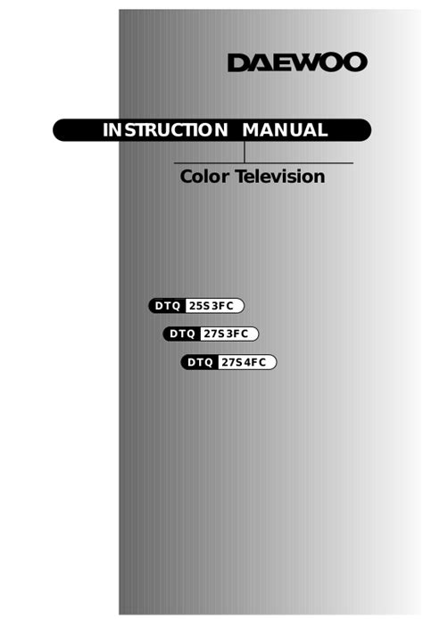 daewoo dtq 25s3fc 27s3fc 27s4fc user guide Doc