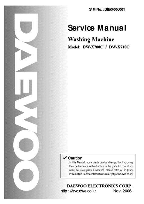 daewoo dw x700c x710c service manual user guide Epub