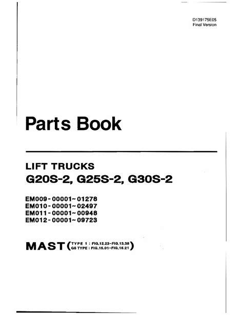 daewoo forklift parts manual g30s Doc