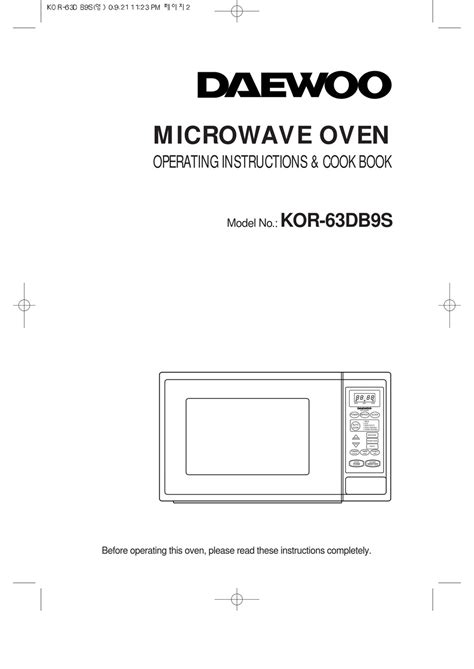 daewoo kor 63fb0s 63fb9s 63db0s 63db9s service manual user guide Epub