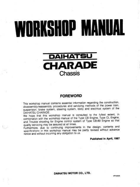 daihatsu charade workshop manual pdf Epub