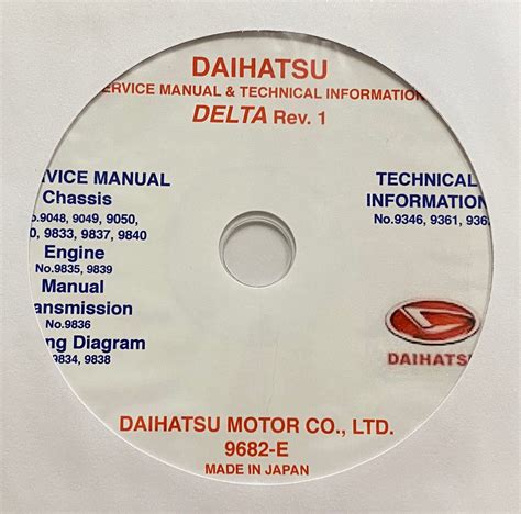 daihatsu delta workshop manual Ebook Doc