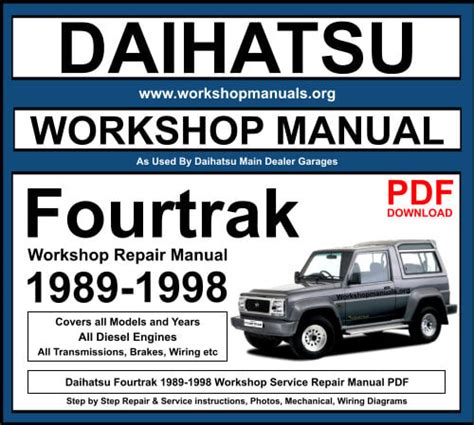 daihatsu fourtrak workshop manual f78 Reader