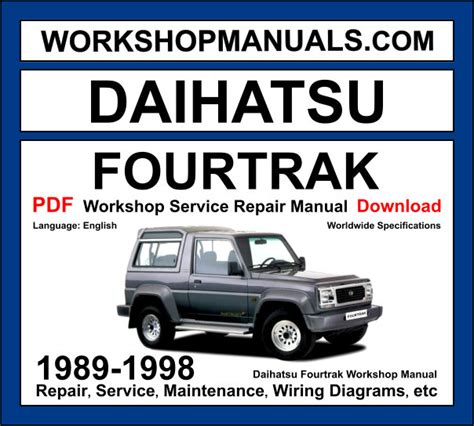 daihatsu fourtrak workshop manual f78 Ebook PDF