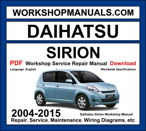 daihatsu sirion workshop manual Ebook Epub