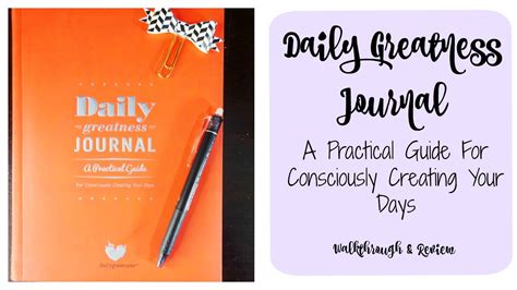 dailygreatness journal a practical guide for consciously creating your days Epub