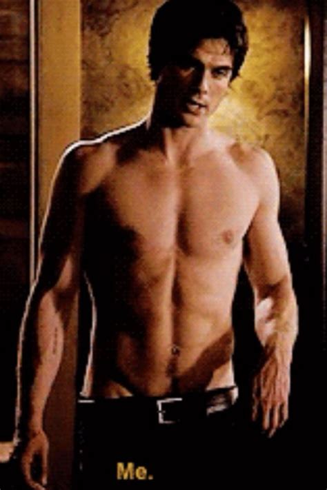 damon salvatore no shirt