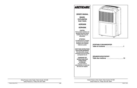 danby dehumidifier manual user manuals Doc