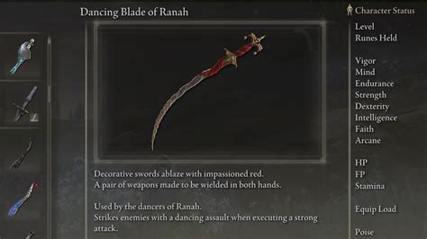 dancing blade of ranah build