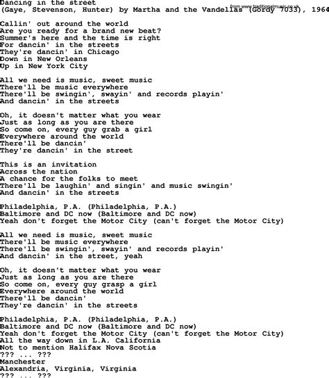 dancing in the street lyrics