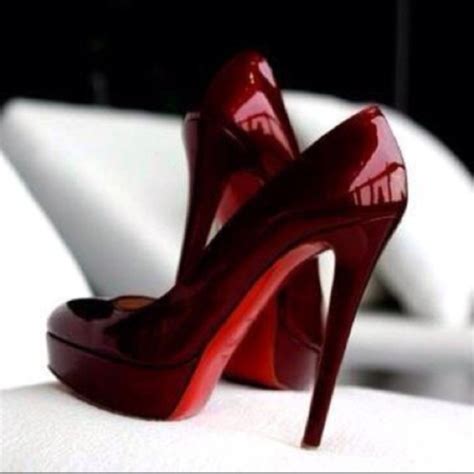 dark red high heels