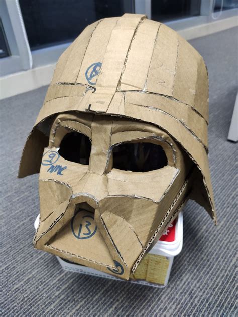 darth vader cardboard helmet template Reader