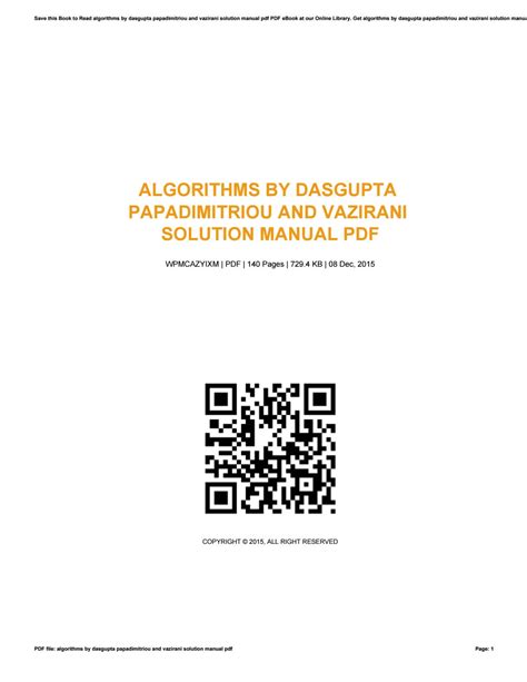 dasgupta solution manual pdf Ebook Doc