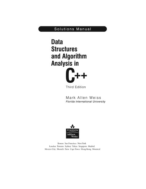 data structures and algorithm analysis solution manual Kindle Editon