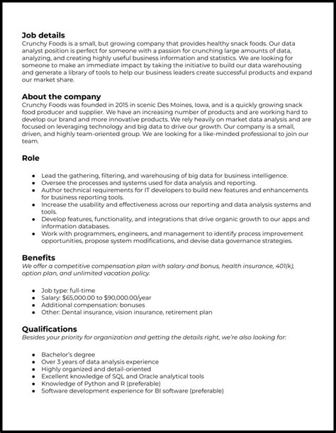 database analyst job description