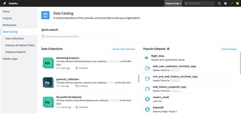 Dataiku Data Catalog