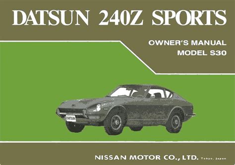 datsun 240z service manual Reader