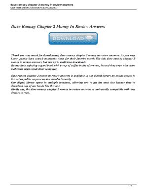 dave ramsey answer key chapter 2 Reader