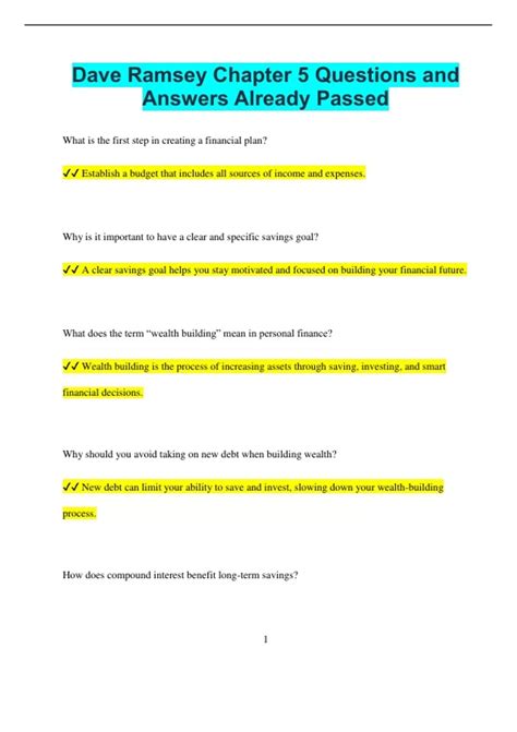 dave ramsey chapter 5 vocab Reader