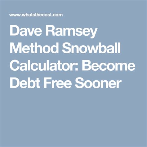 dave ramsey student loan calculator visualizing a clear and achievable path to financial freedom from student debt