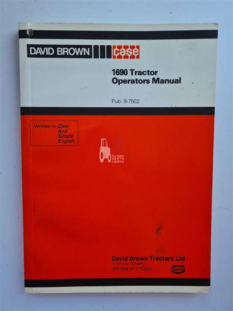 david brown 1690 operators manual PDF