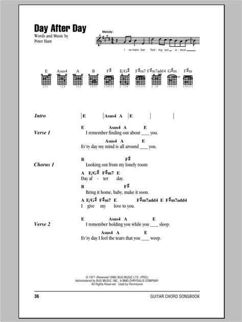 day after day chords