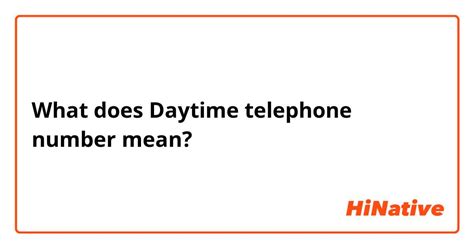 daytime phone meaning