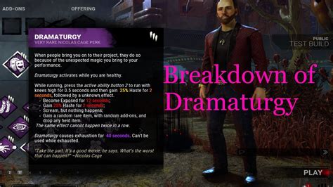 dbd dramaturgy