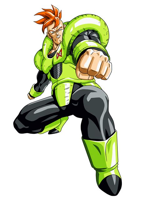 dbz android 16 kneeling