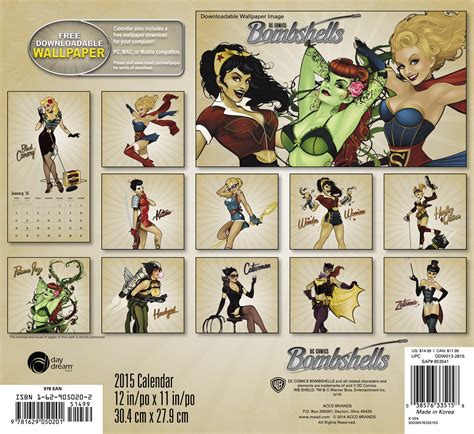 dc bombshells wall calendar Doc