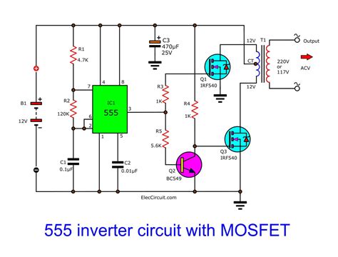 dc to ac inverter using 555 timer circuit diagram Reader