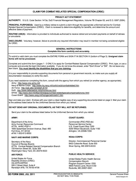 dd form 2860 fillable pdf Doc