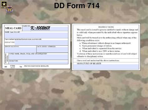 dd form 714 meal card Epub