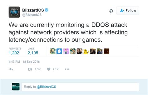 ddos attack blizzard