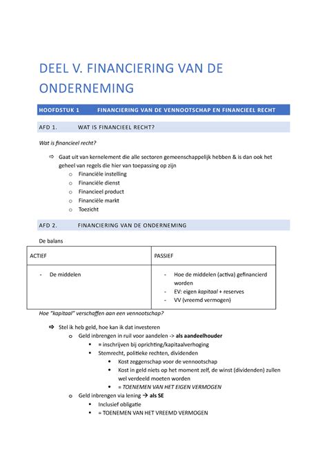 de onderneming en zijn financiering PDF