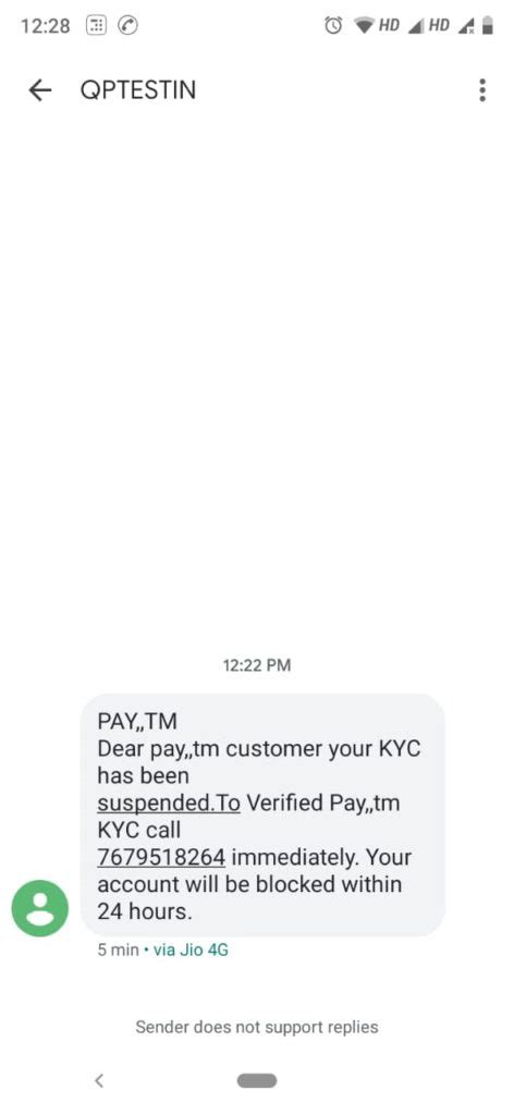 dear paytm customer your kyc has been suspended