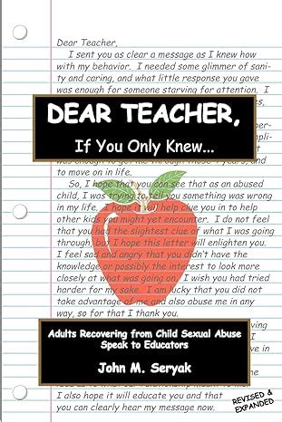 dear teacher if you only knew adults recovering from child sexual abuse speak to educators PDF