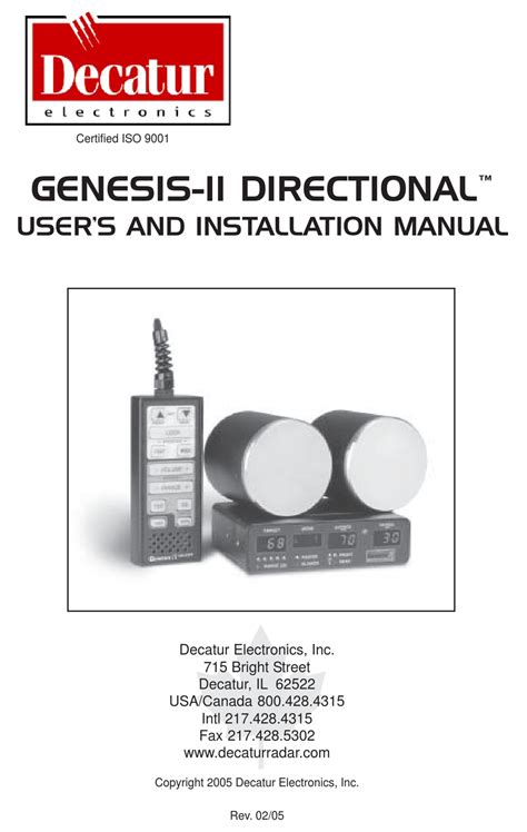 decatur genesis ii user manual Doc