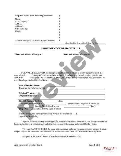 deed of trust nc