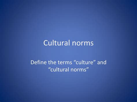 define cultural norms