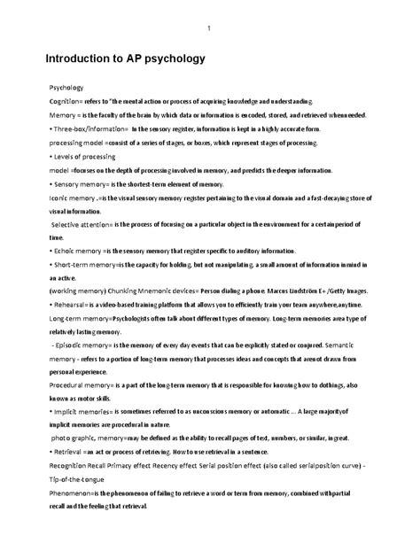 definition ap psychology sample